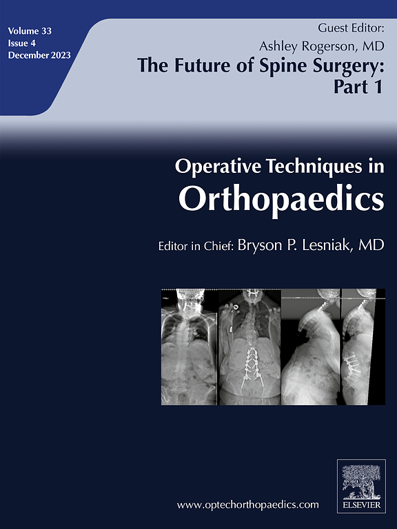 Go to journal home page - Operative Techniques in Orthopaedics